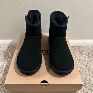 UGG Black Short Suede Ankle Boots
